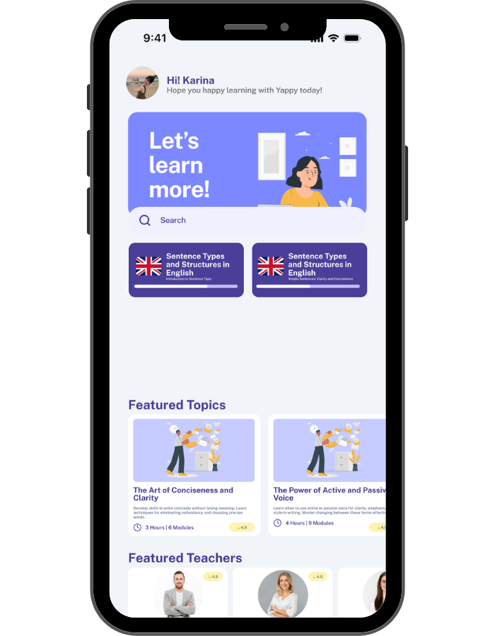 Yappy App Interface